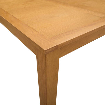 Dining Table 90 x 90 x 75 cm Solid Oak Wood Natural Square