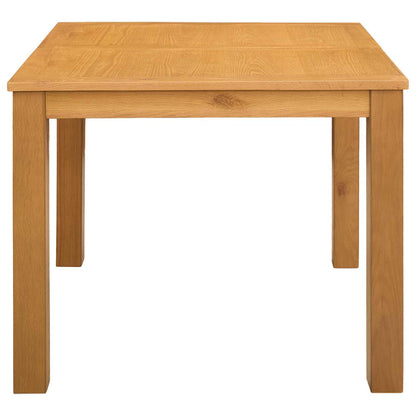 Dining Table 90 x 90 x 75 cm Solid Oak Wood Natural Square
