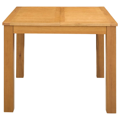 Dining Table 90 x 90 x 75 cm Solid Oak Wood Natural Square