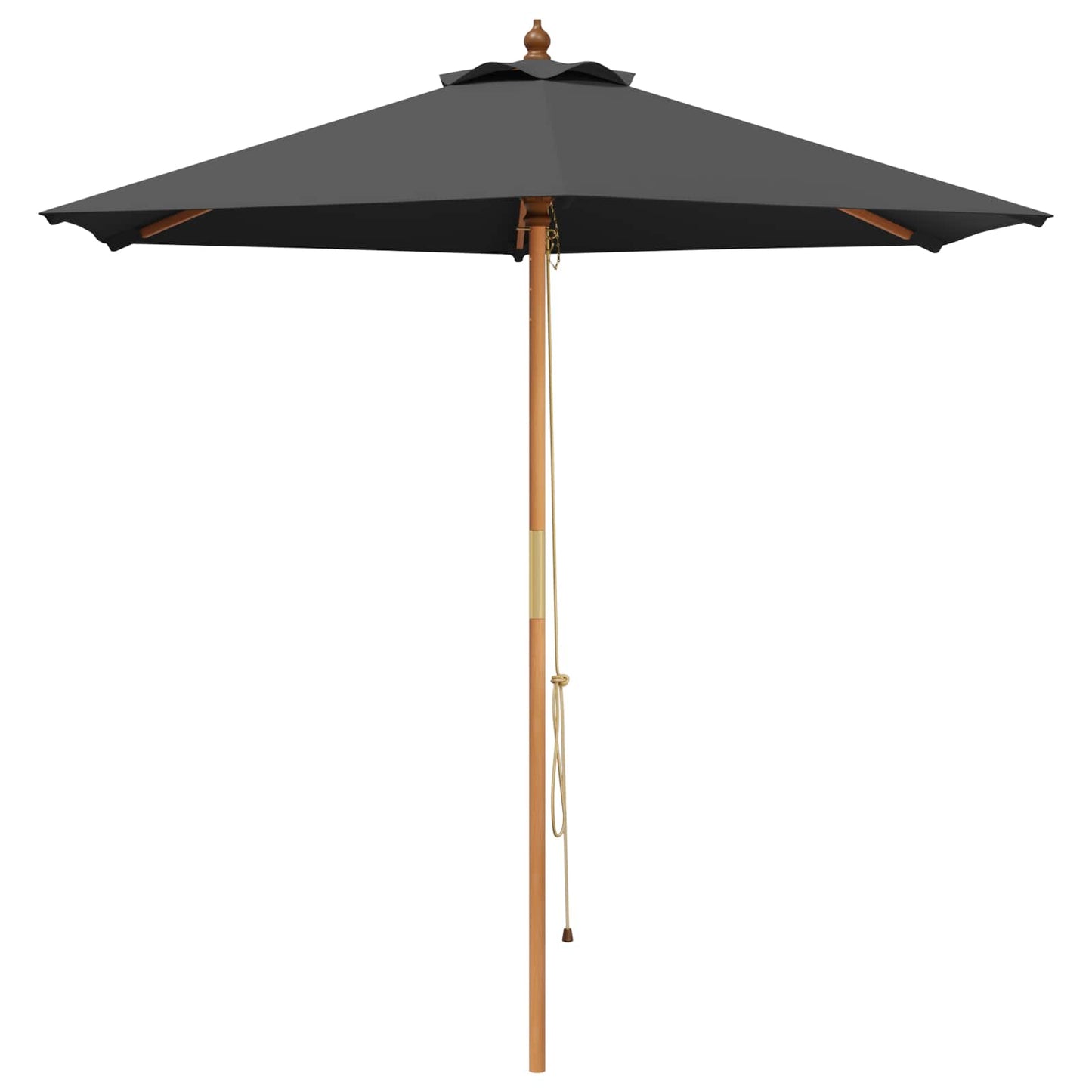 Outdoor Dining Set with Parasol 6 pcs Anthracite