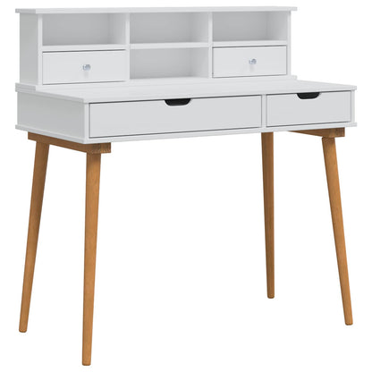 Dressing Table Set FAUSKE 2 pcs White 100 x 50 x 103.5 cm