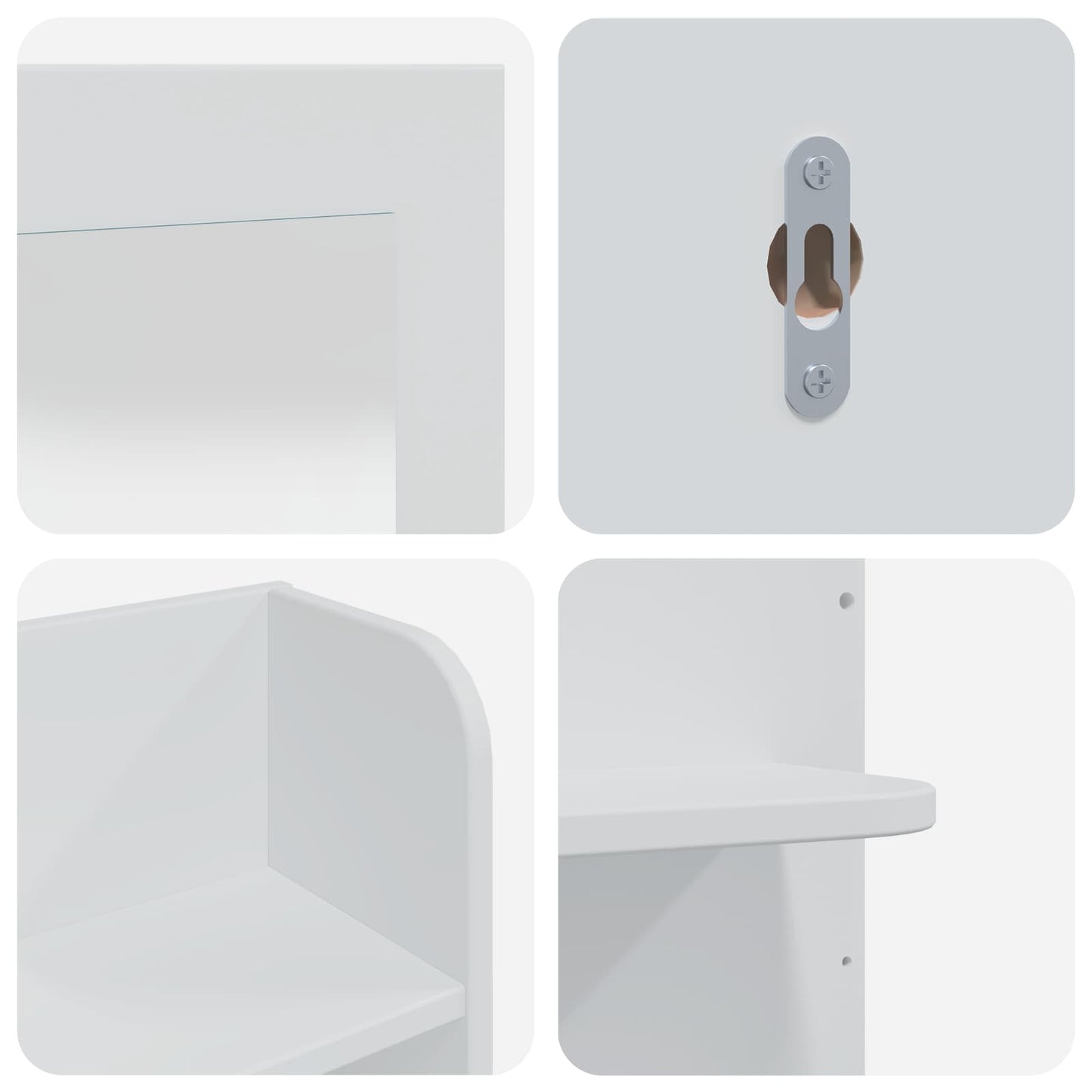 Dressing Table Set FAUSKE 4 pcs White 100 x 50 x 143 cm