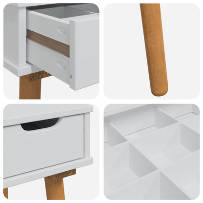 Dressing Table Set FAUSKE 4 pcs White 100 x 50 x 143 cm