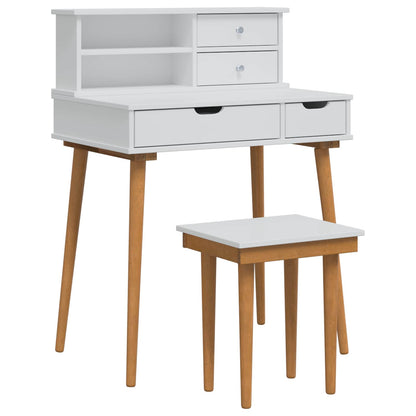 Dressing Table Set FAUSKE 3 pcs White 76 x 50 x 103.5 cm