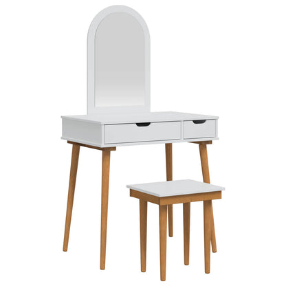 Dressing Table Set FAUSKE 3 pcs White 76 x 50 x 143 cm