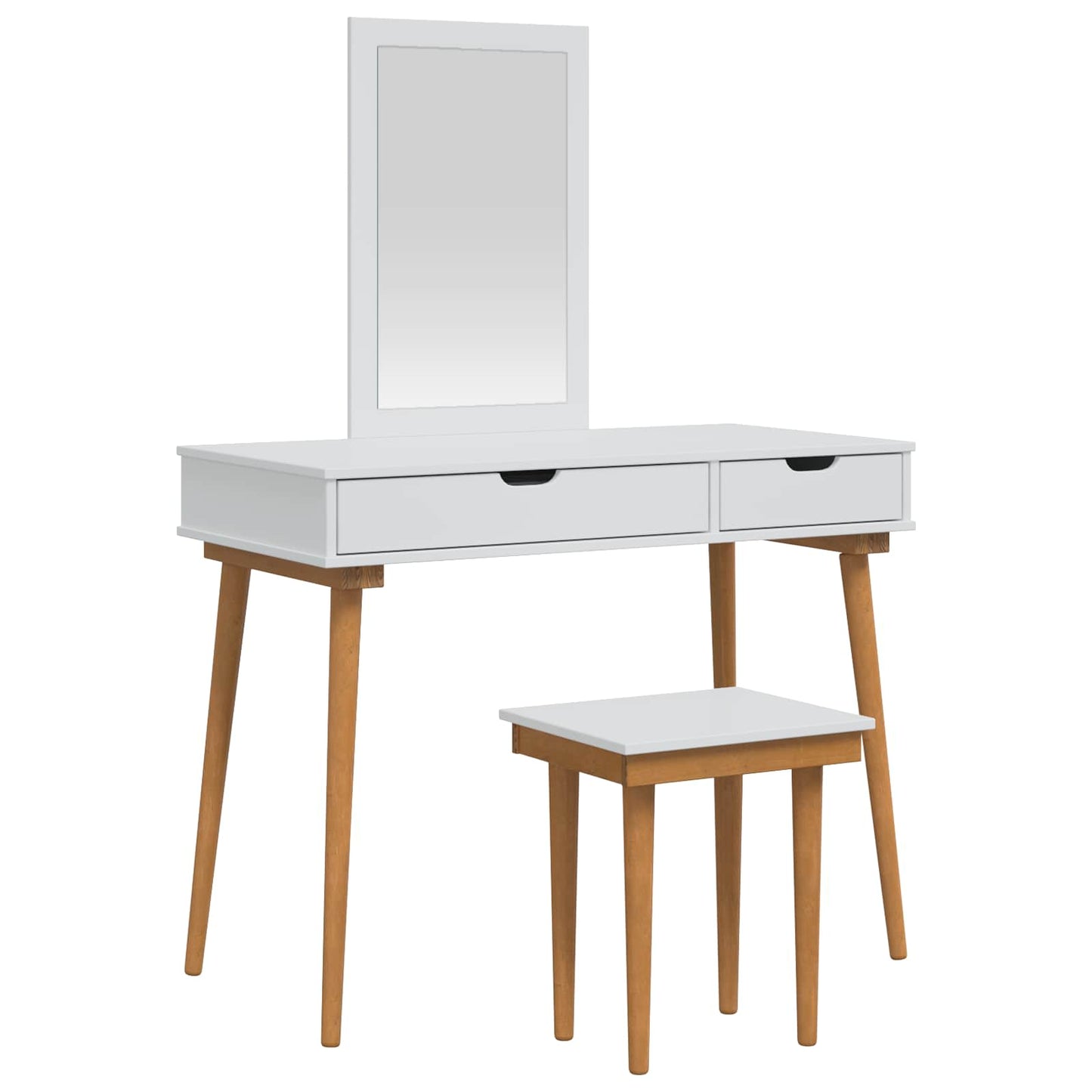 Dressing Table Set FAUSKE 3 pcs White 100 x 50 x 143 cm