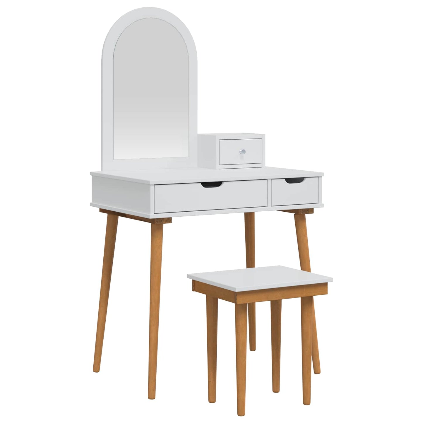 Dressing Table Set FAUSKE 4 pcs White 76 x 50 x 143 cm