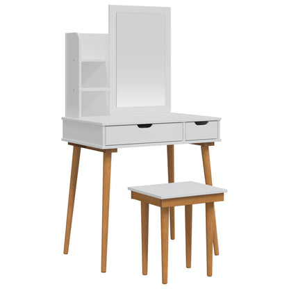 Dressing Table Set FAUSKE 4 pcs White 76 x 50 x 143 cm