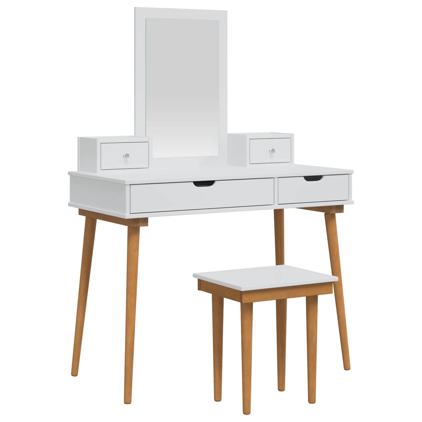 Dressing Table Set FAUSKE 5 pcs White 100 x 50 x 143 cm