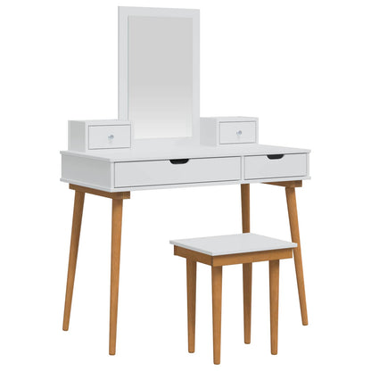 Dressing Table Set FAUSKE 5 pcs White 100 x 50 x 143 cm