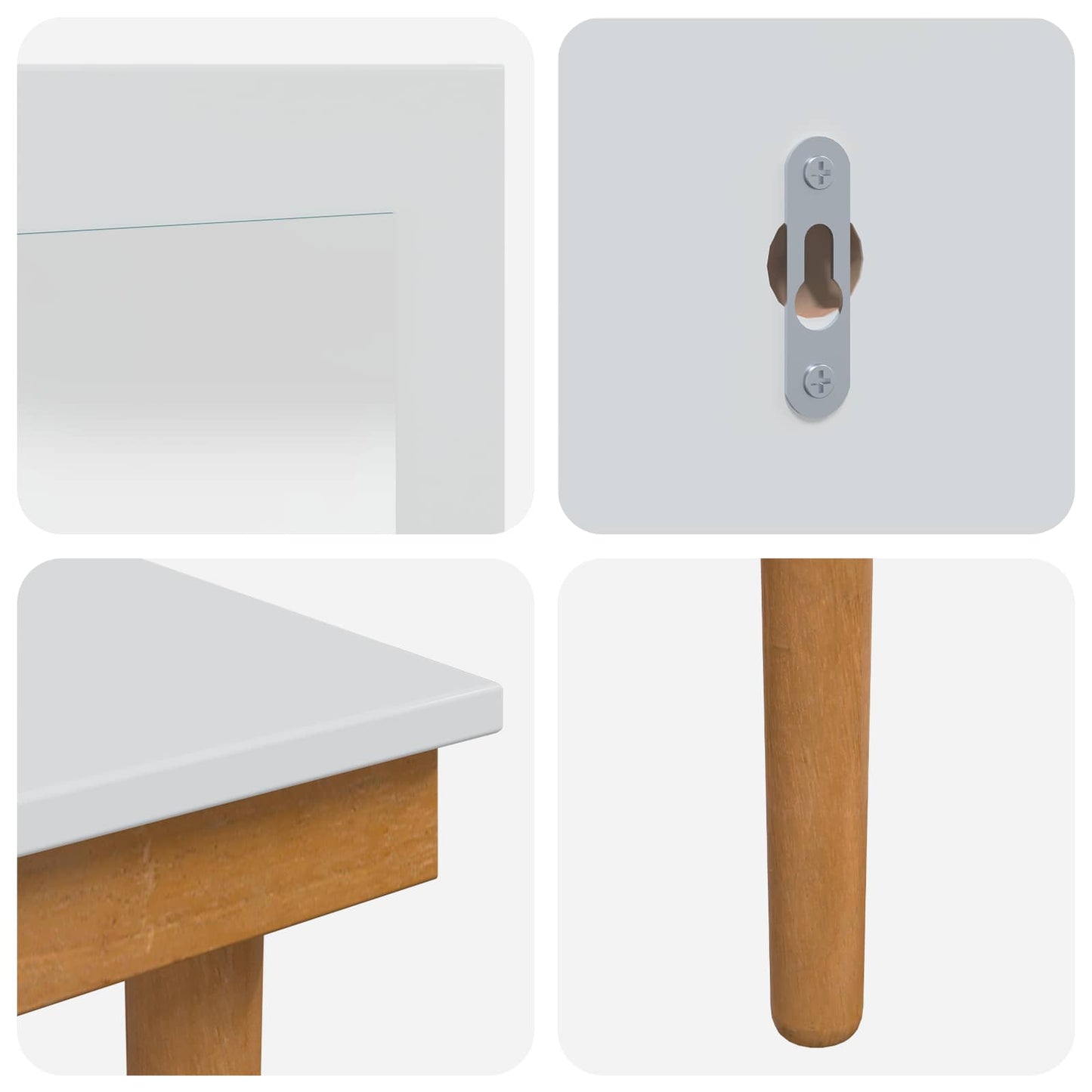 Dressing Table Set FAUSKE 5 pcs White 100 x 50 x 143 cm