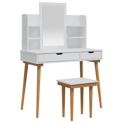 Dressing Table Set FAUSKE 5 pcs White 100 x 50 x 143 cm