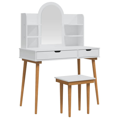 Dressing Table Set FAUSKE 5 pcs White 100 x 50 x 143 cm