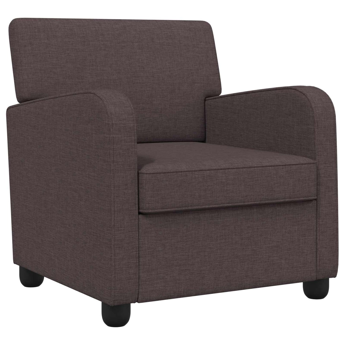 Armchair Dark Brown Fabric