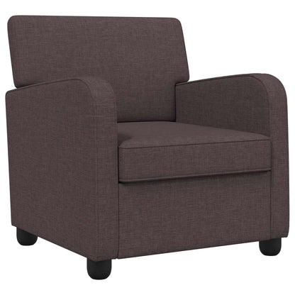 Armchair Dark Brown Fabric