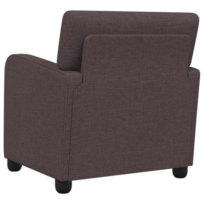 Armchair Dark Brown Fabric