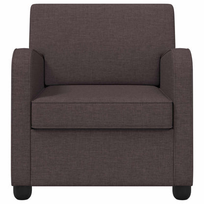 Armchair Dark Brown Fabric