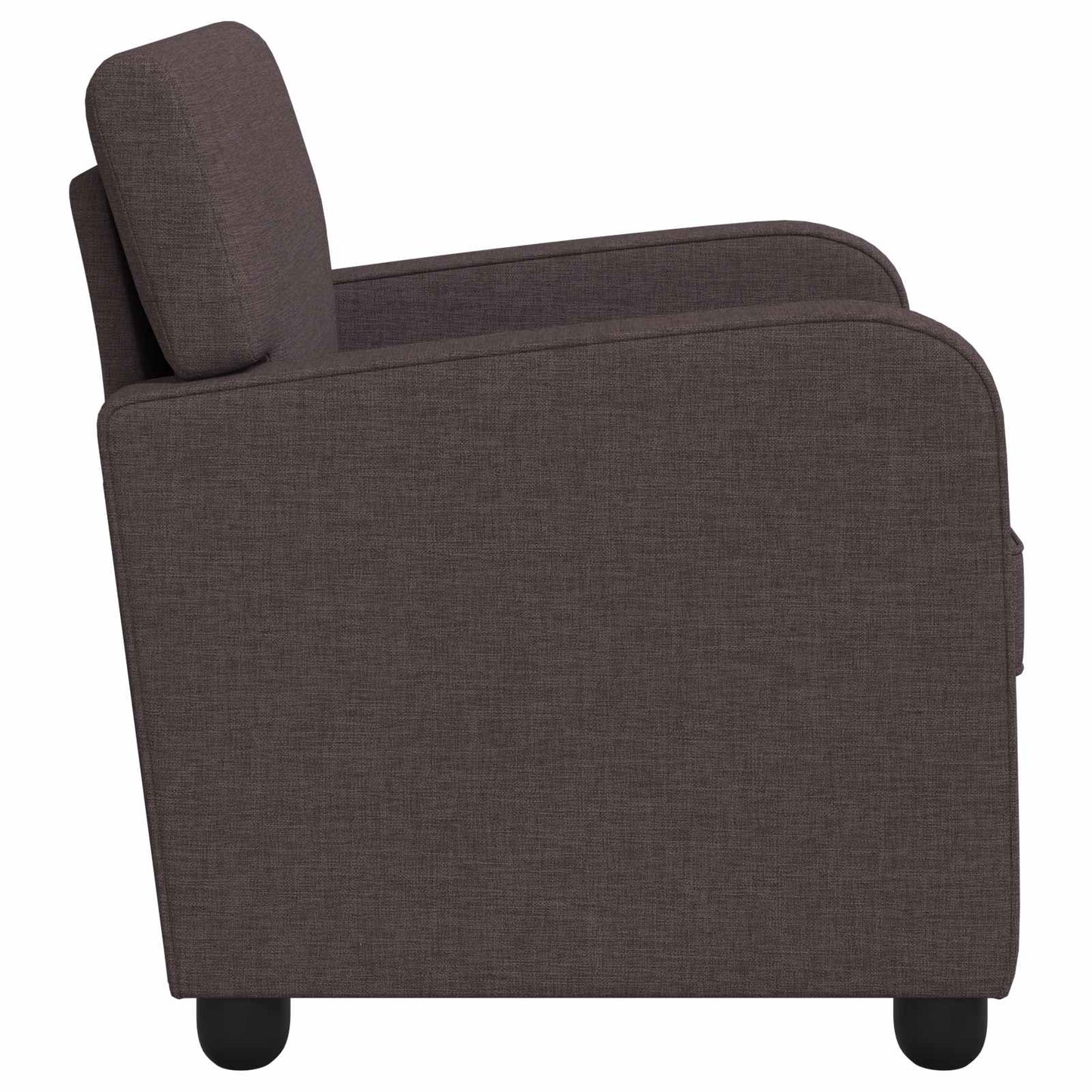 Armchair Dark Brown Fabric