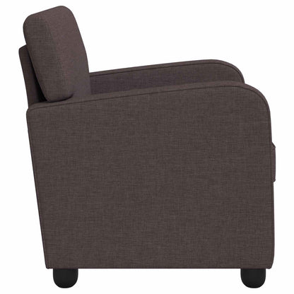 Armchair Dark Brown Fabric