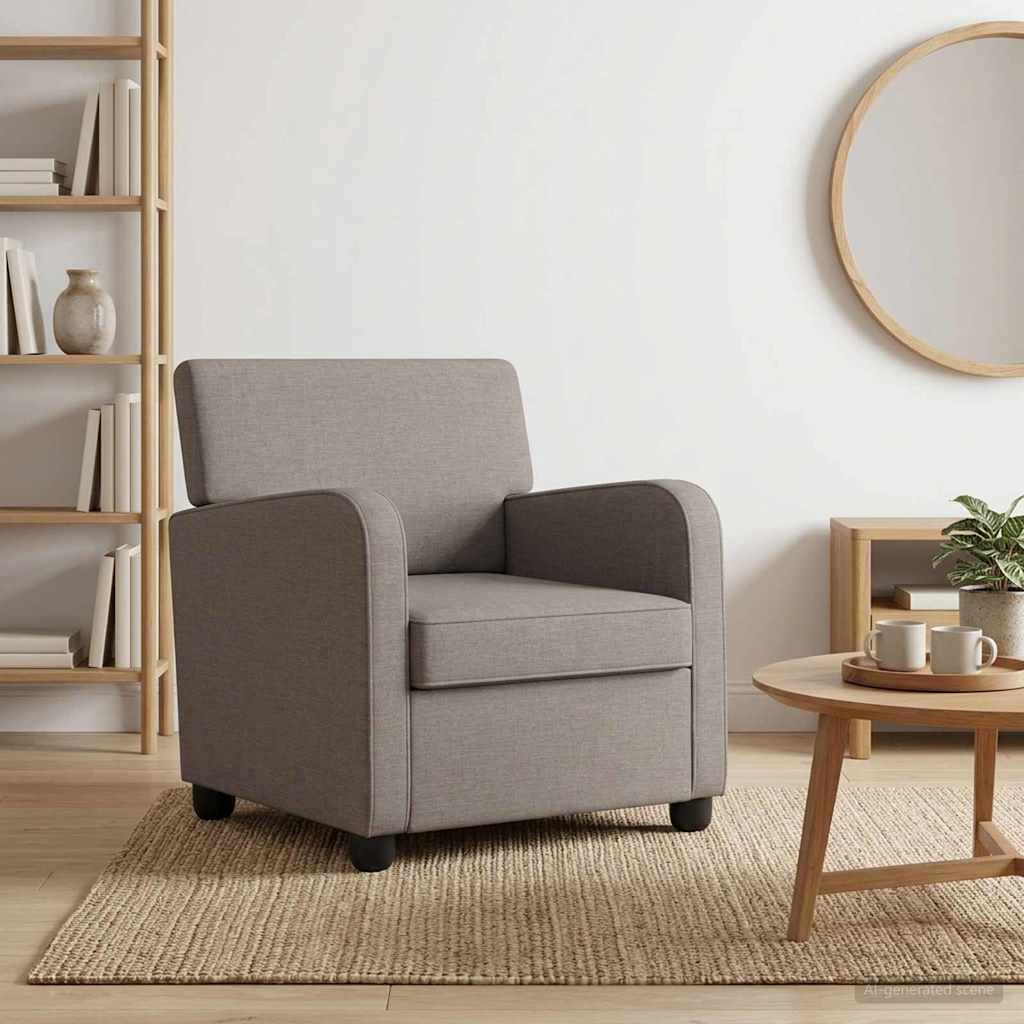 Armchair Taupe Fabric