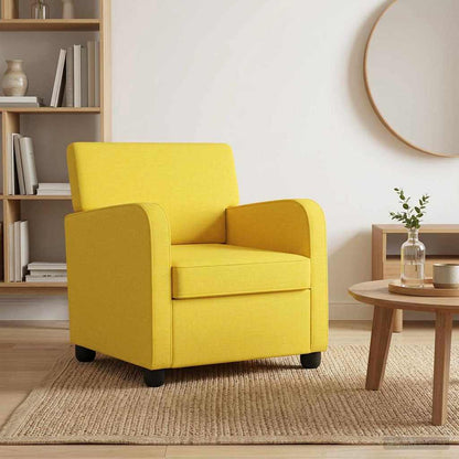 Armchair Light Yellow Fabric