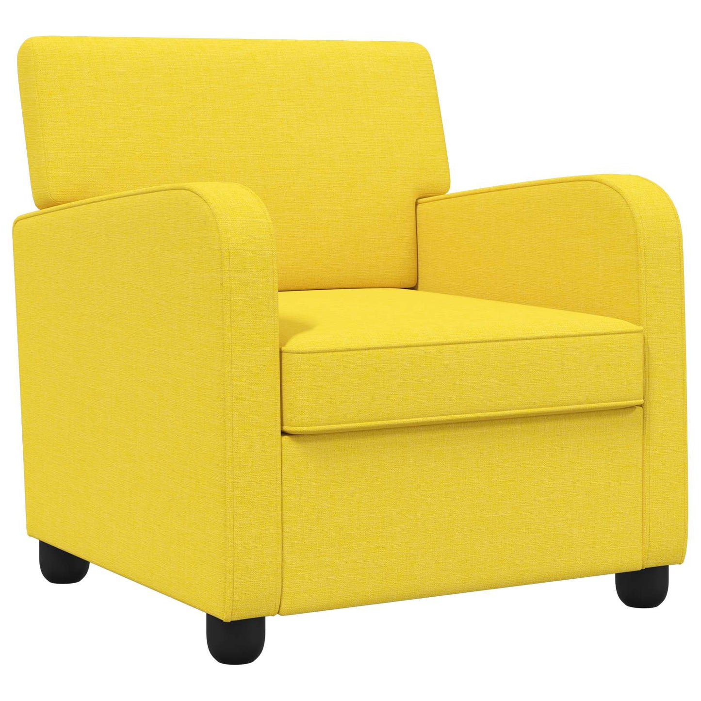 Armchair Light Yellow Fabric