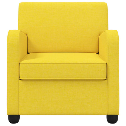 Armchair Light Yellow Fabric