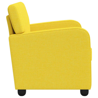 Armchair Light Yellow Fabric