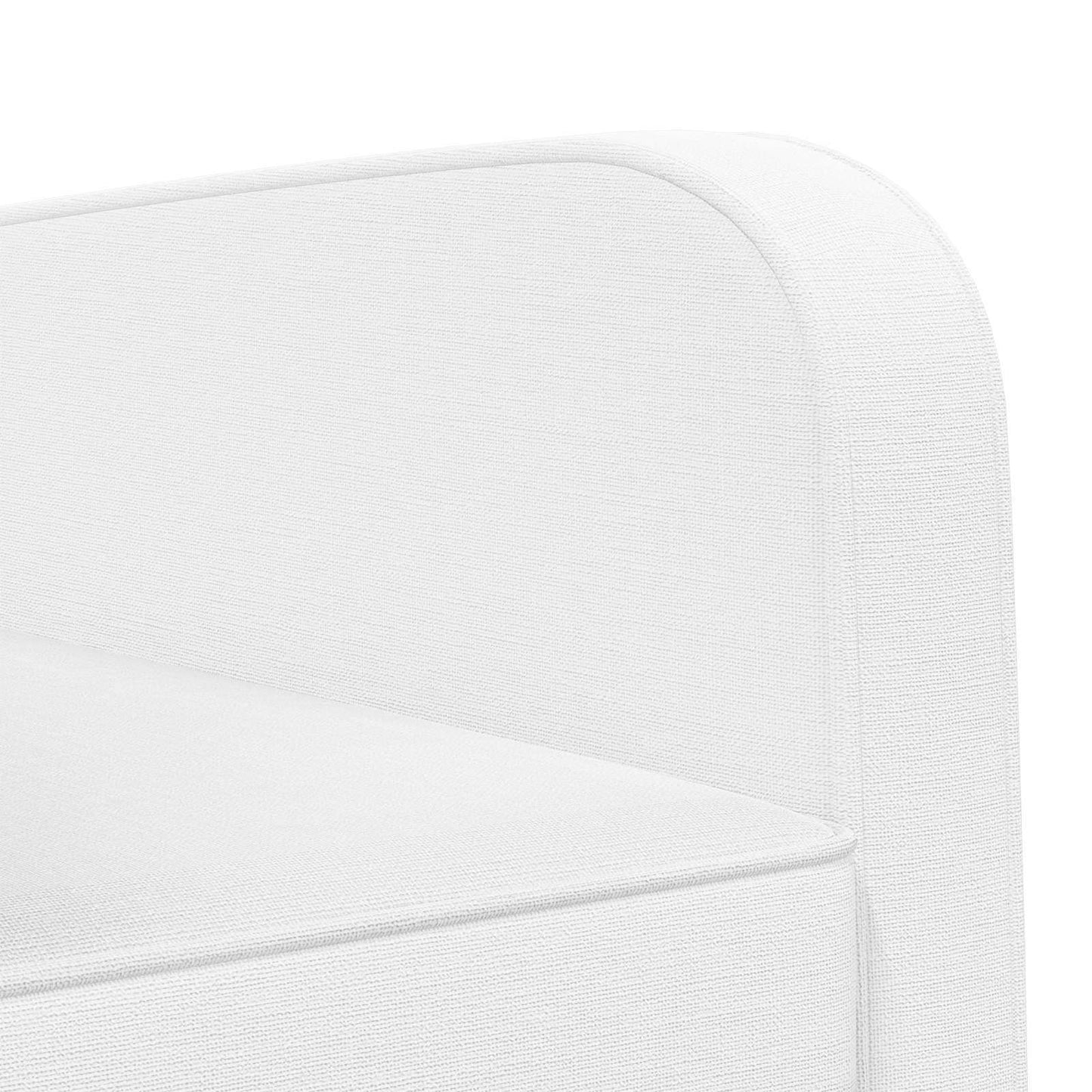 Armchair White Fabric