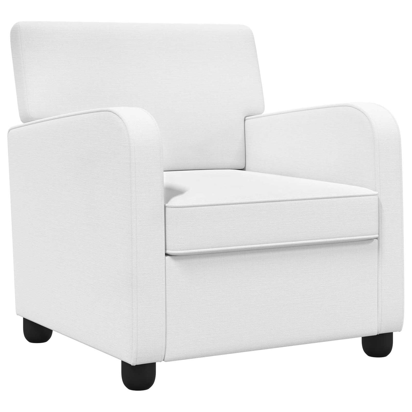 Armchair White Fabric