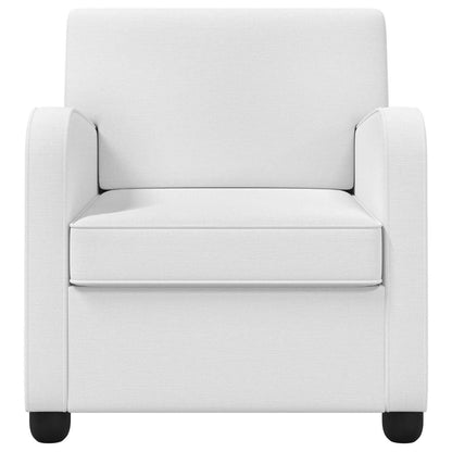 Armchair White Fabric