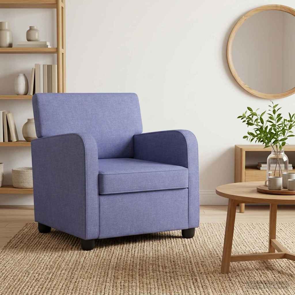 Armchair Jeans Blue Fabric