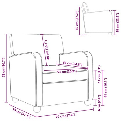 Armchair Cream Faux Lamb Fleece