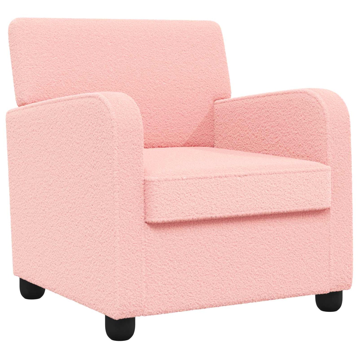 Armchair Pink Faux Lamb Fleece