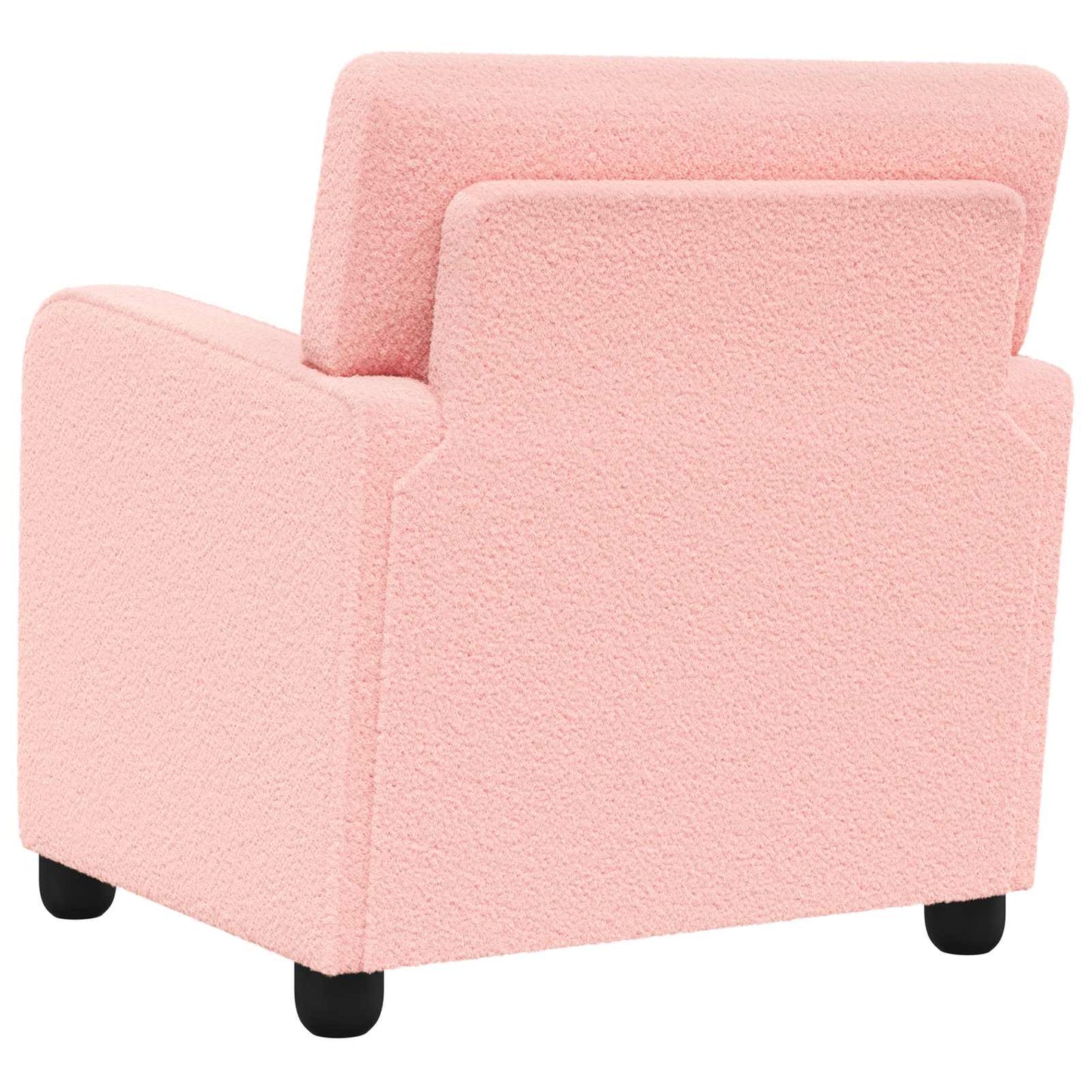 Armchair Pink Faux Lamb Fleece