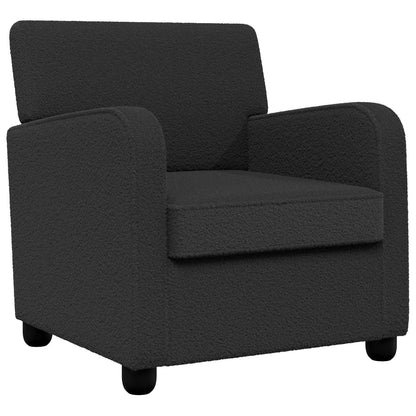 Armchair Dark Grey Faux Lamb Fleece