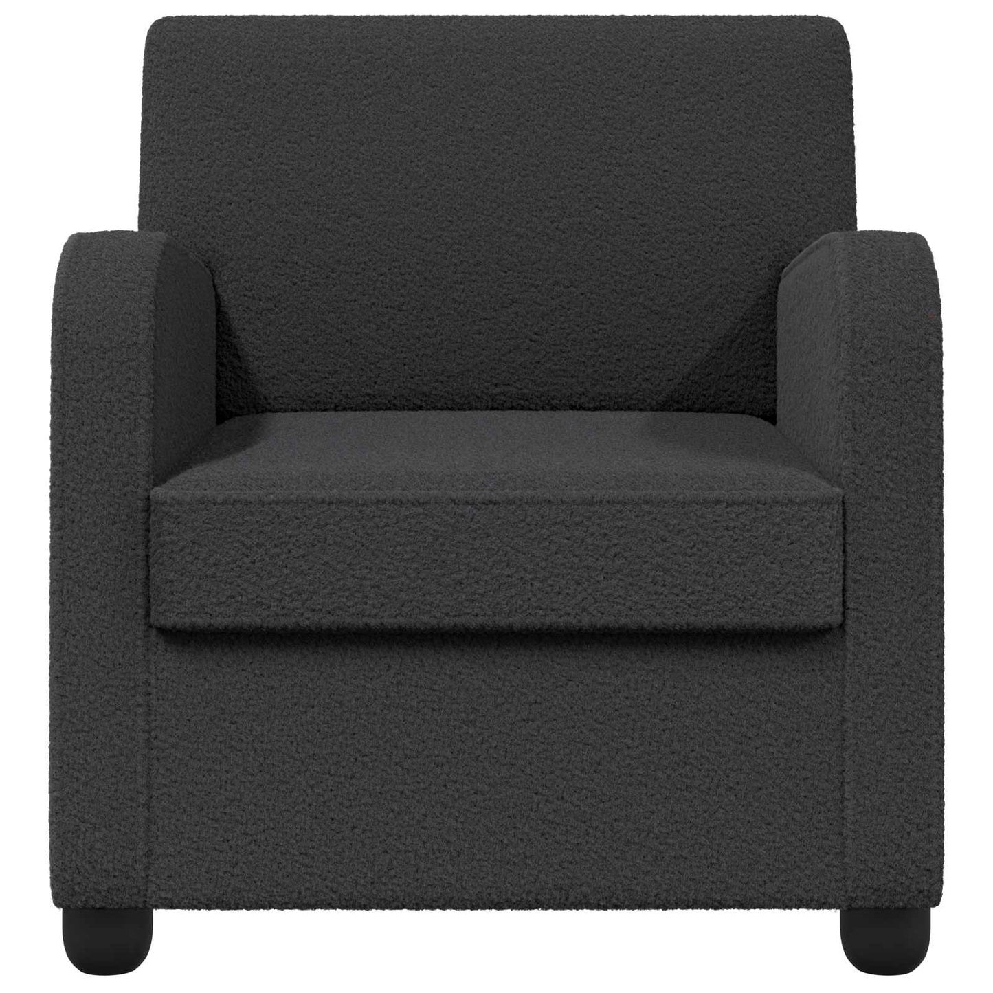 Armchair Dark Grey Faux Lamb Fleece