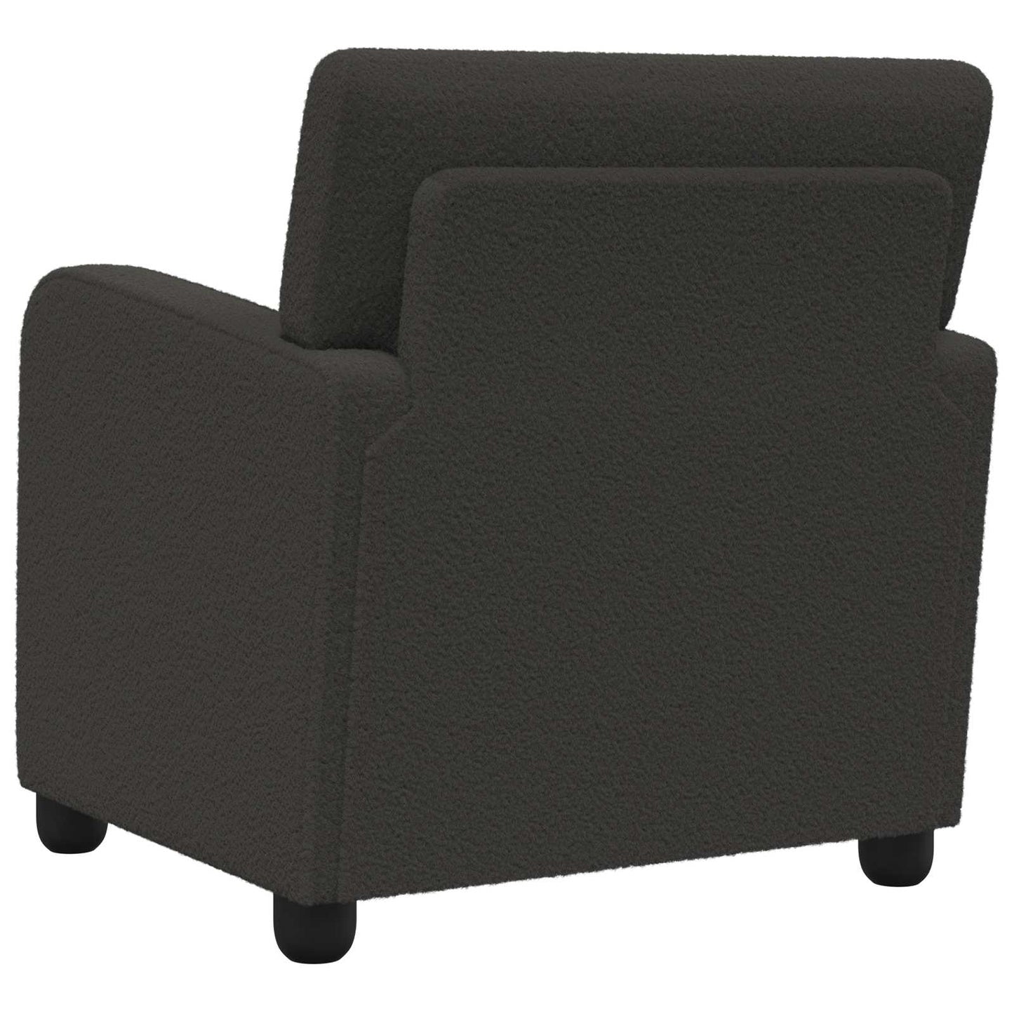 Armchair Black Faux Lamb Fleece