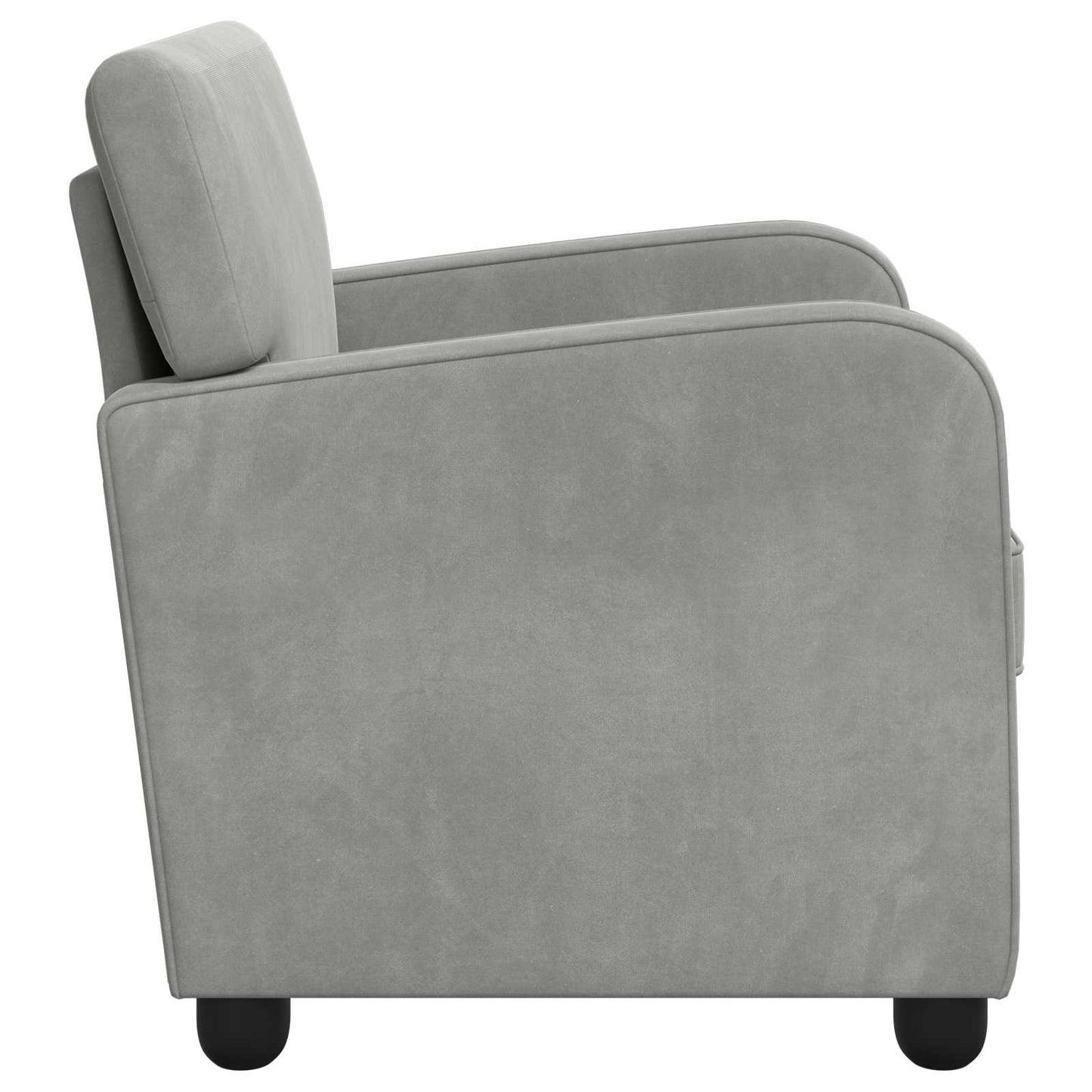 Armchair Light Grey Velvet