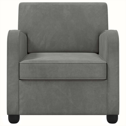 Armchair Dark Grey Velvet