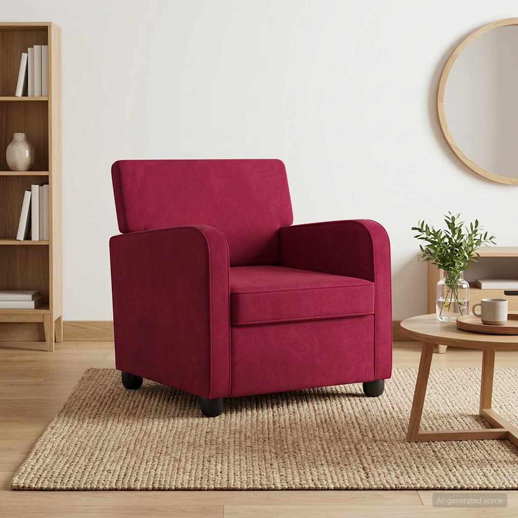 Armchair Wine Red Velvet