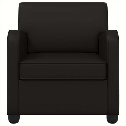 Armchair Black Faux Leather
