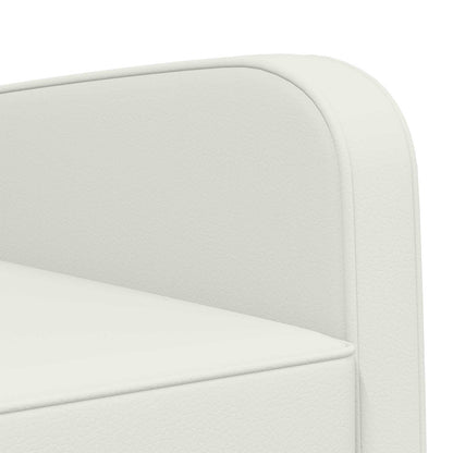 Armchair White Faux Leather