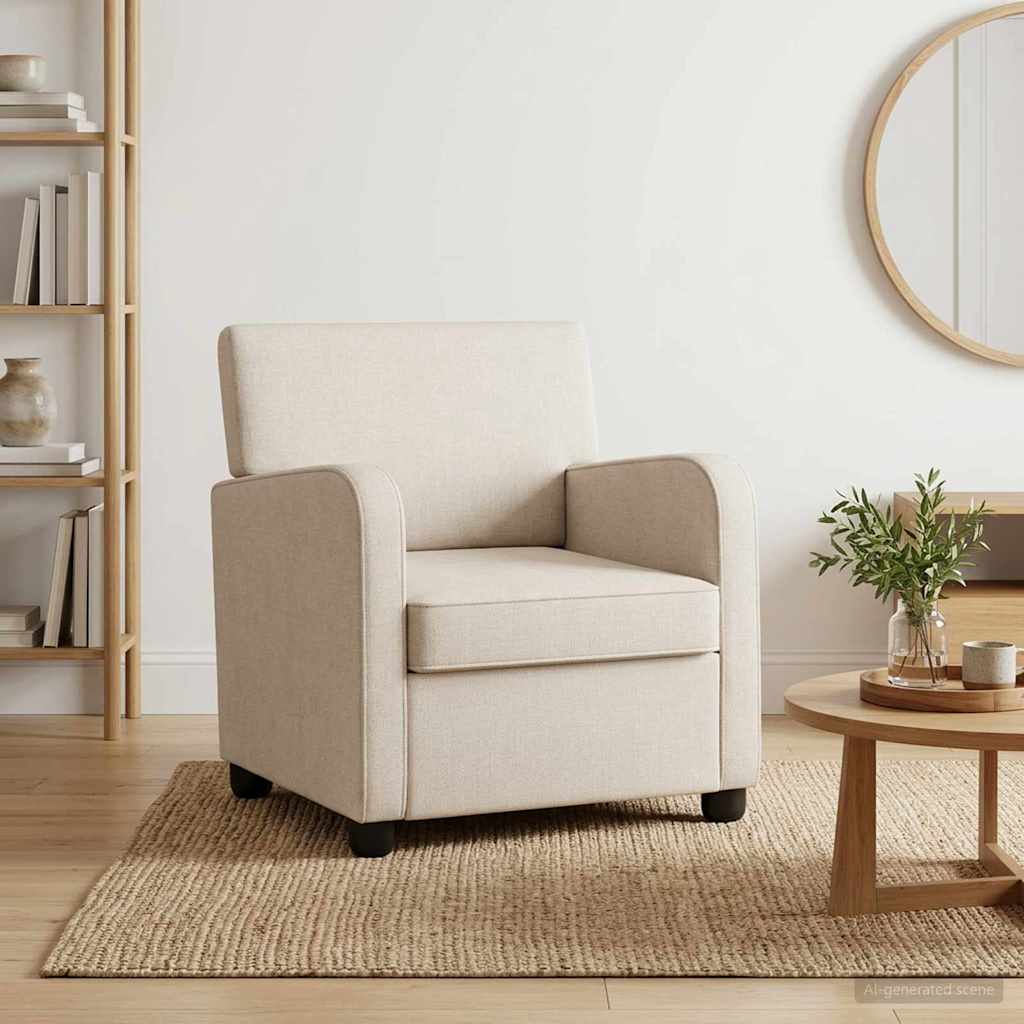 Armchair Cream Chenille