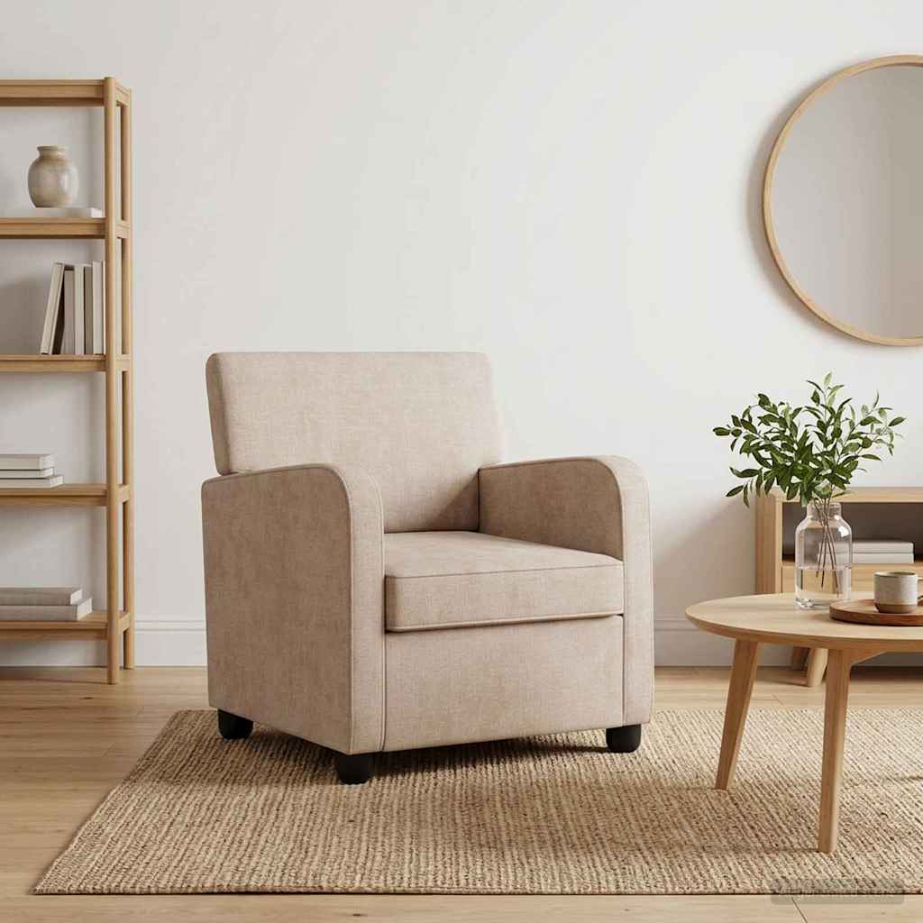 Armchair Beige Chenille