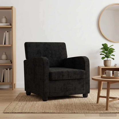 Armchair Black Chenille