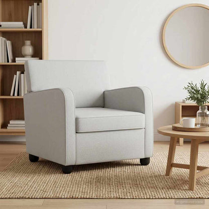 Armchair Light Grey Velvet