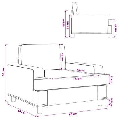 Armchair Blue Fabric