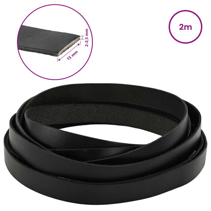 Leather Strap 1 Black 200 x 1.5 cm Leather