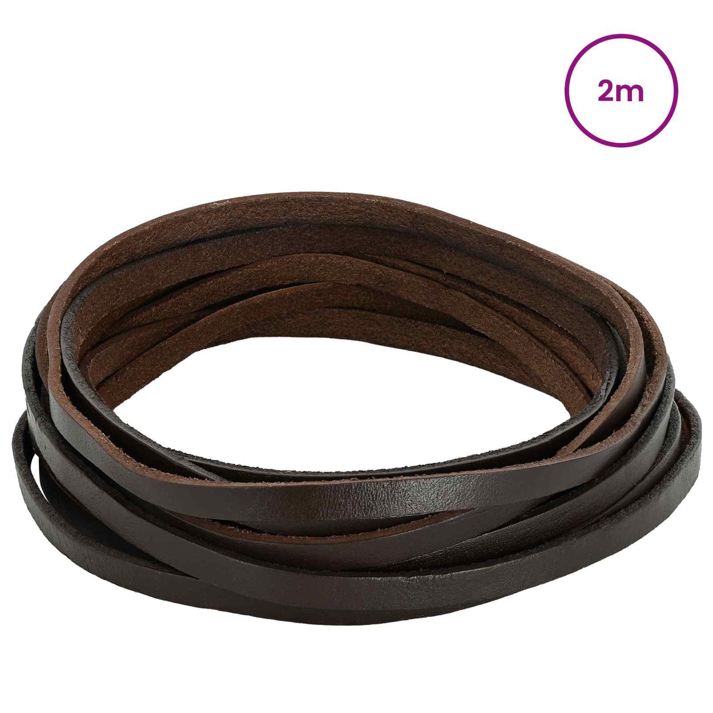Leather Strap 1 Dark Brown 200 x 0.5 cm Leather